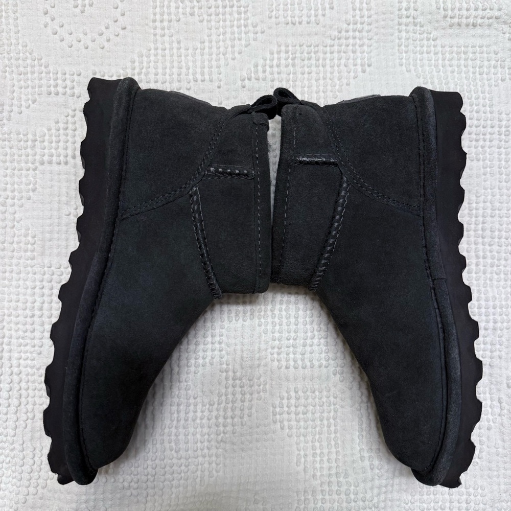 Bearpaw Shorty Water Resistant Winter Boots Graphite Suede Fur Lined 6 - Picture 6 of 9